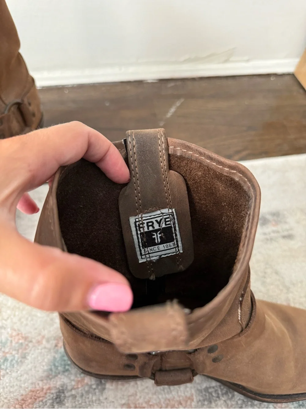 Vintage Frye Brown Suede Harness Ankle Boots 8.5/9